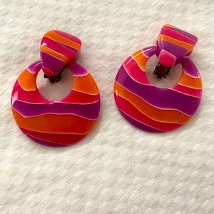 Bakelite hoop earrings
